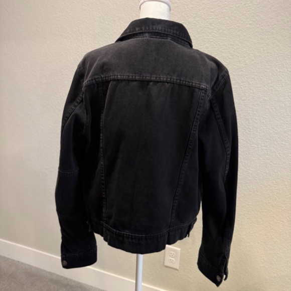 Free People Black Denim Jacket - Picture 3 of 6